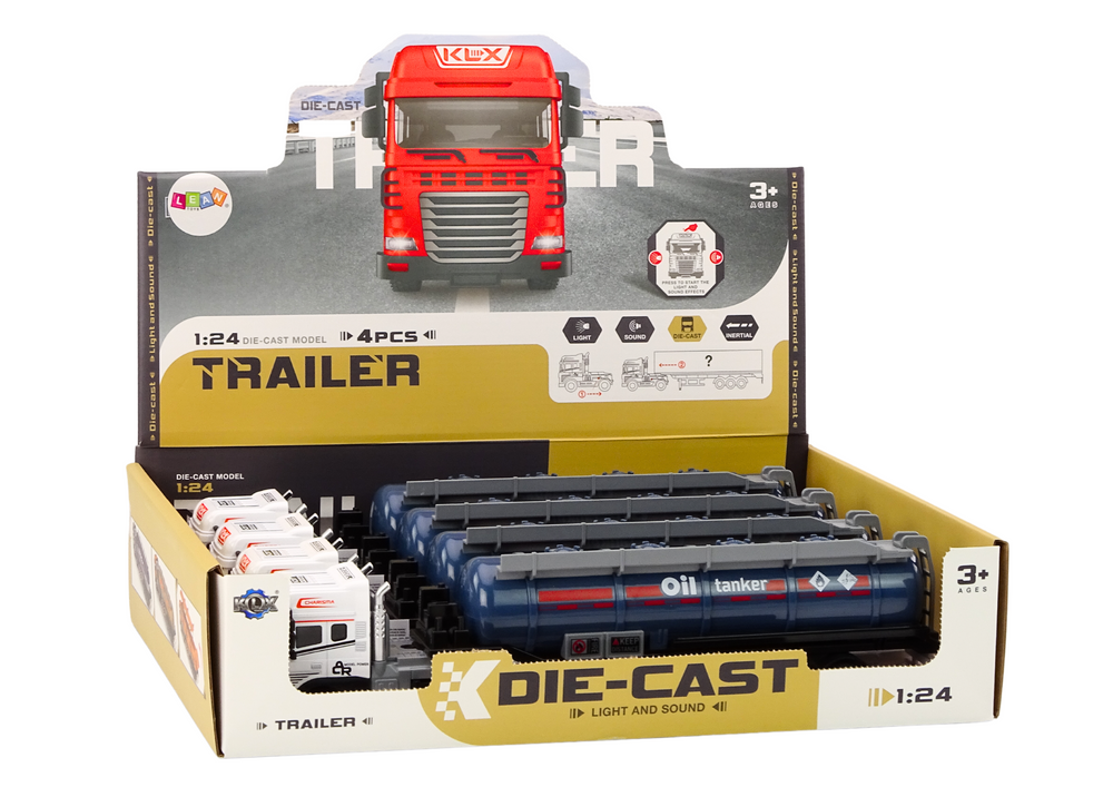 Cisternový kamion TIR s přívěsem 1:24 se zvuky a světly