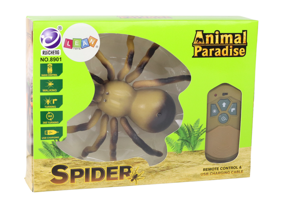Dálkově ovládaný pavouk tarantule – USB nabíjení | žlutý
