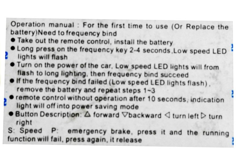 Dálkový ovladač TX1 2.4G pro elektrická autíčka BMW X6 S2588