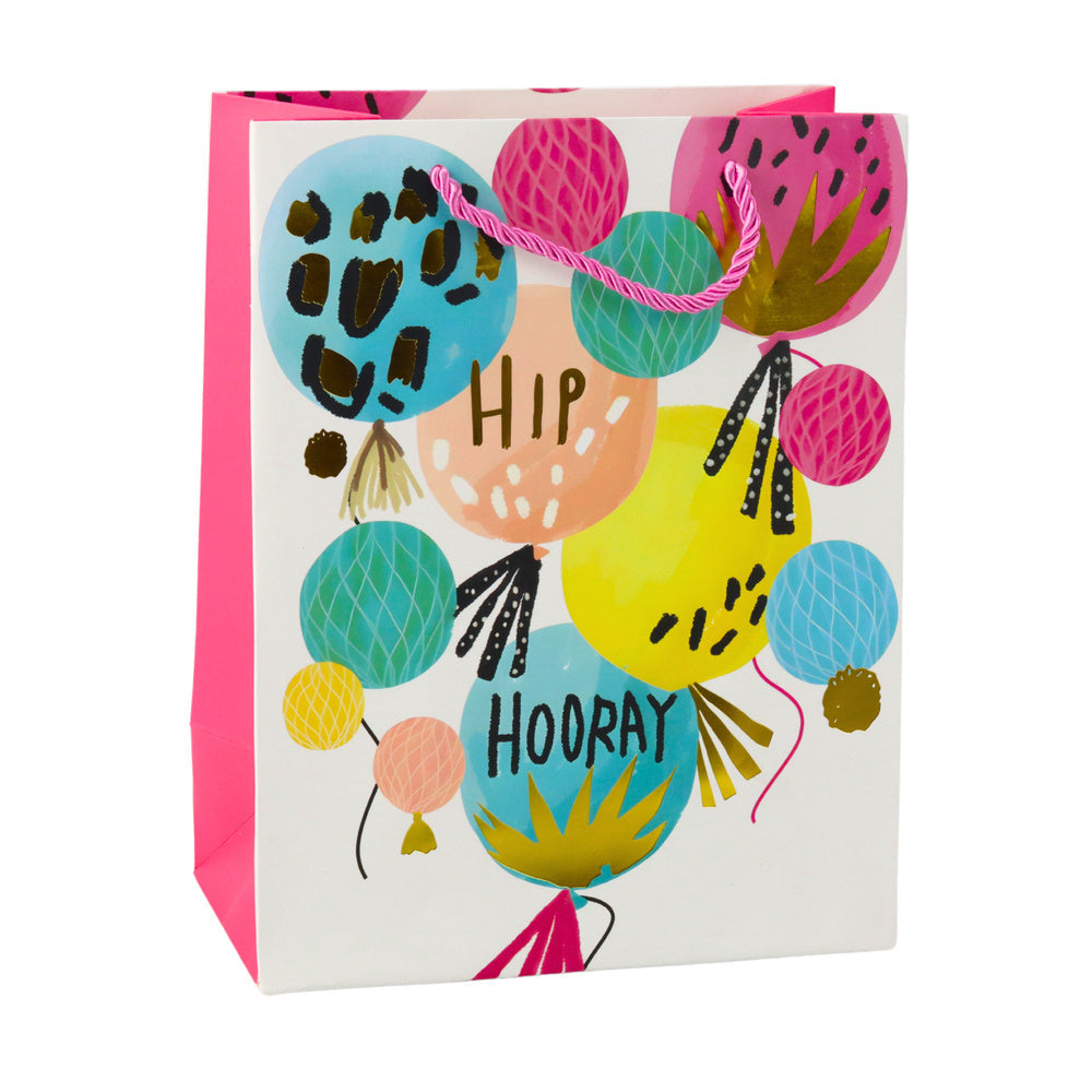 Dárková taška narozeninová s balónky – papírová 23x18cm