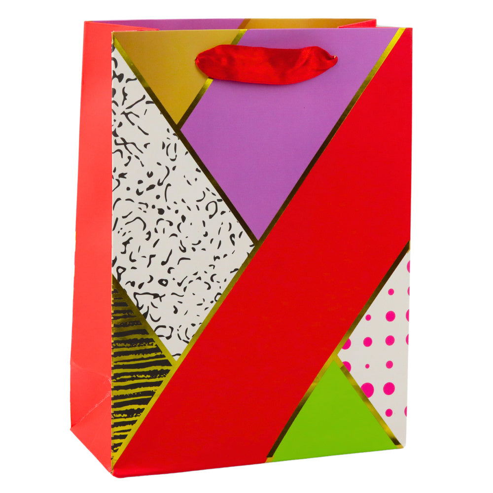 Dárková taška papírová geometrické vzory – 23x18x10,5cm