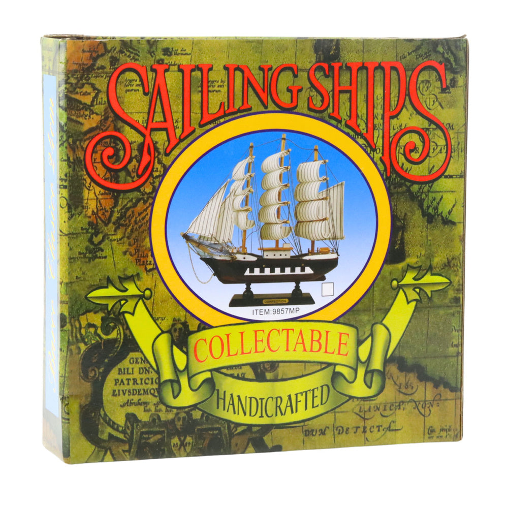 Dekorační model trojstěžníkové plachetnice – burgundový