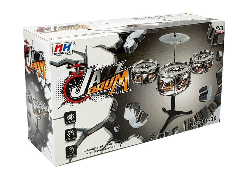 Dětská bicí souprava 3 bubínky s talířem a paličkami