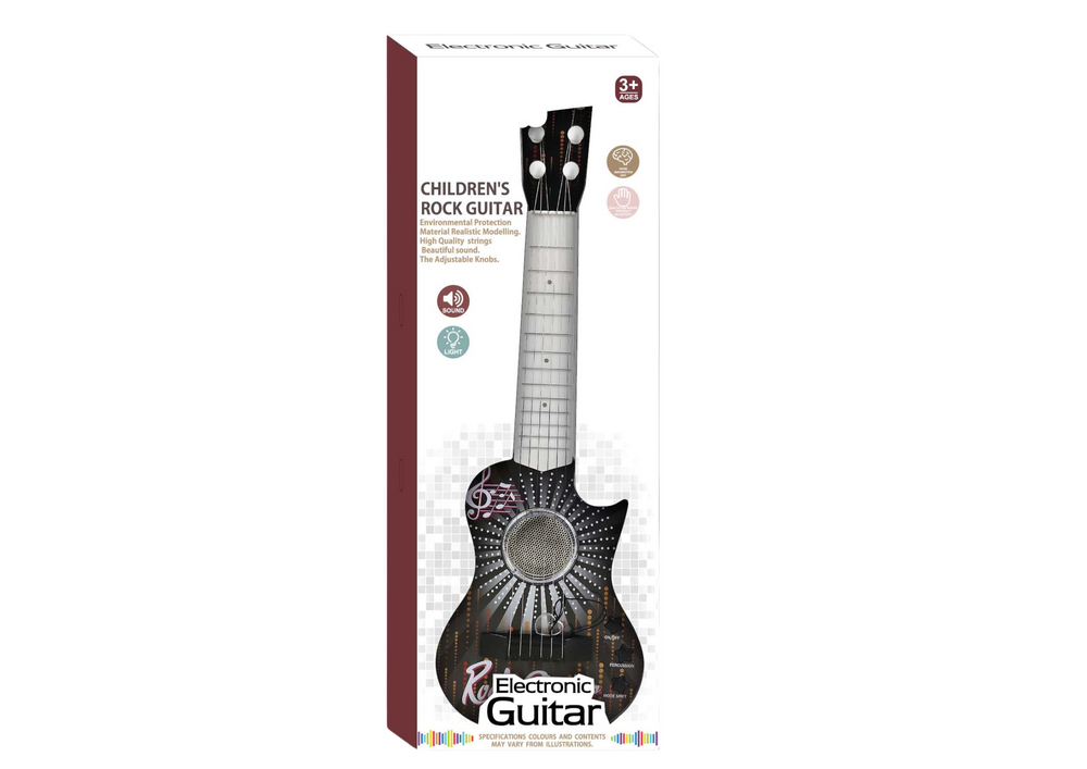 Dětská elektrická kytara – se světly a zvuky s trsátkem