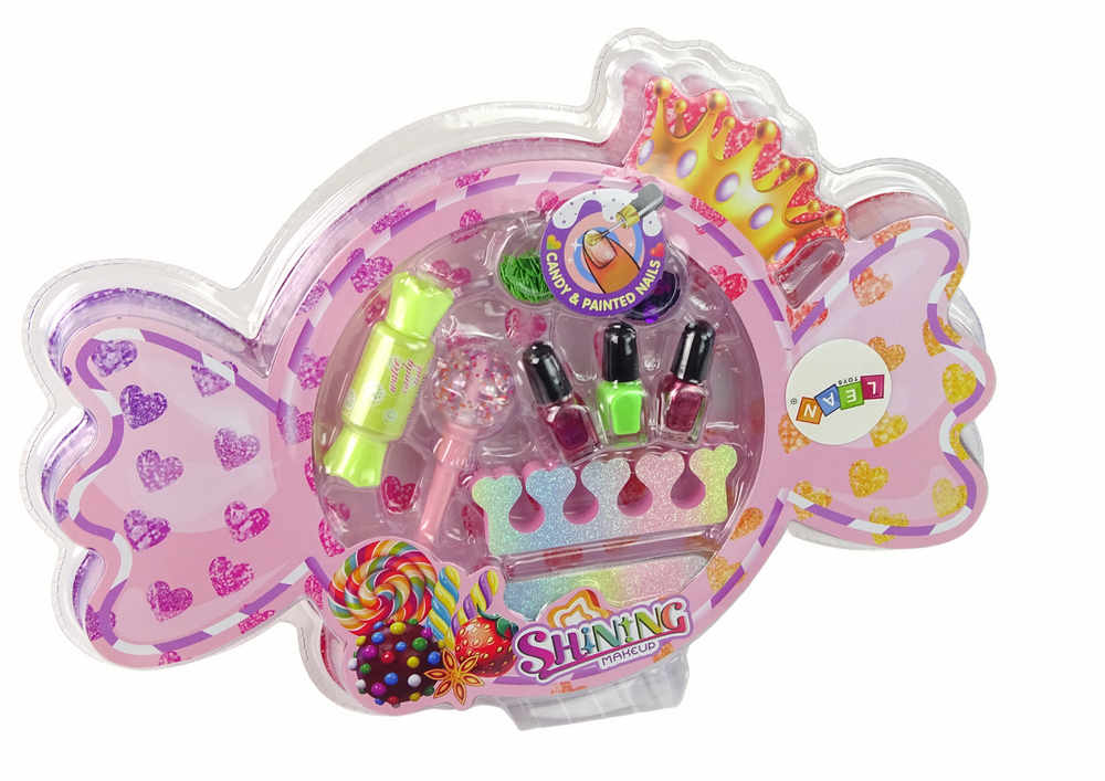 Dětská kosmetická sada na zdobení nehtů s lesky a laky