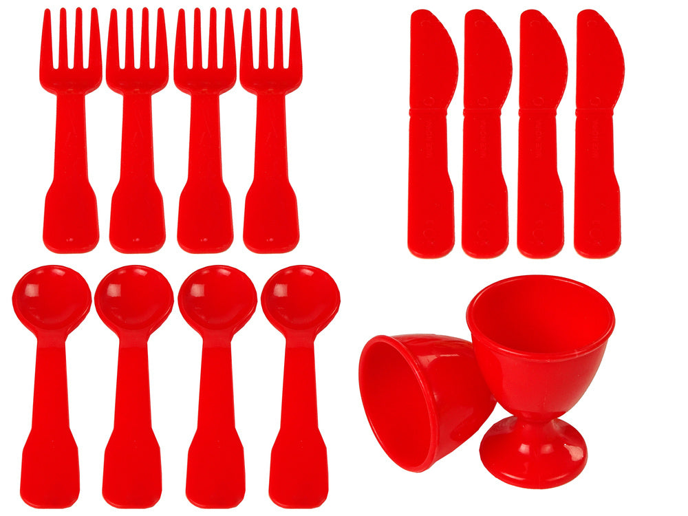 Dětská kuchyňská sada s džbánem talířky příbory 42 dílů