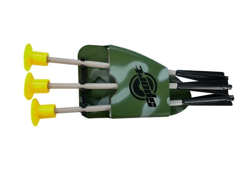 Dětská kuše s šípy a přísavkami – laserové zaměřování | zelená