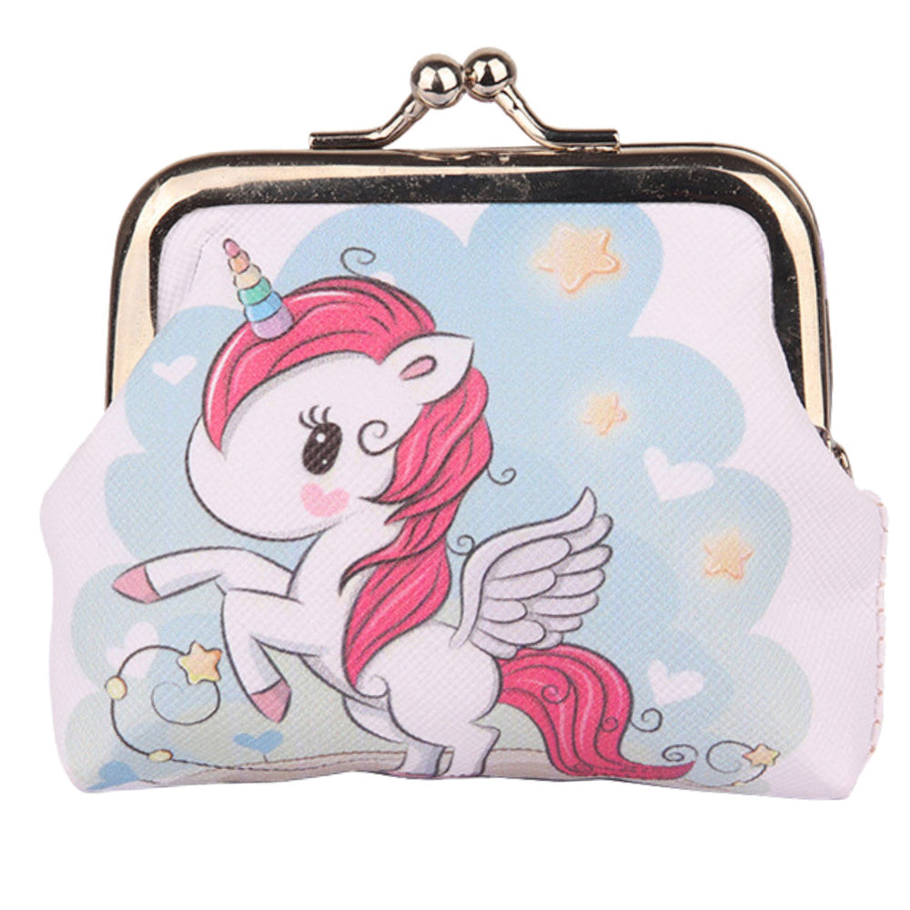 Dětská peněženka jednorožec – s hvězdičkami 10x9cm