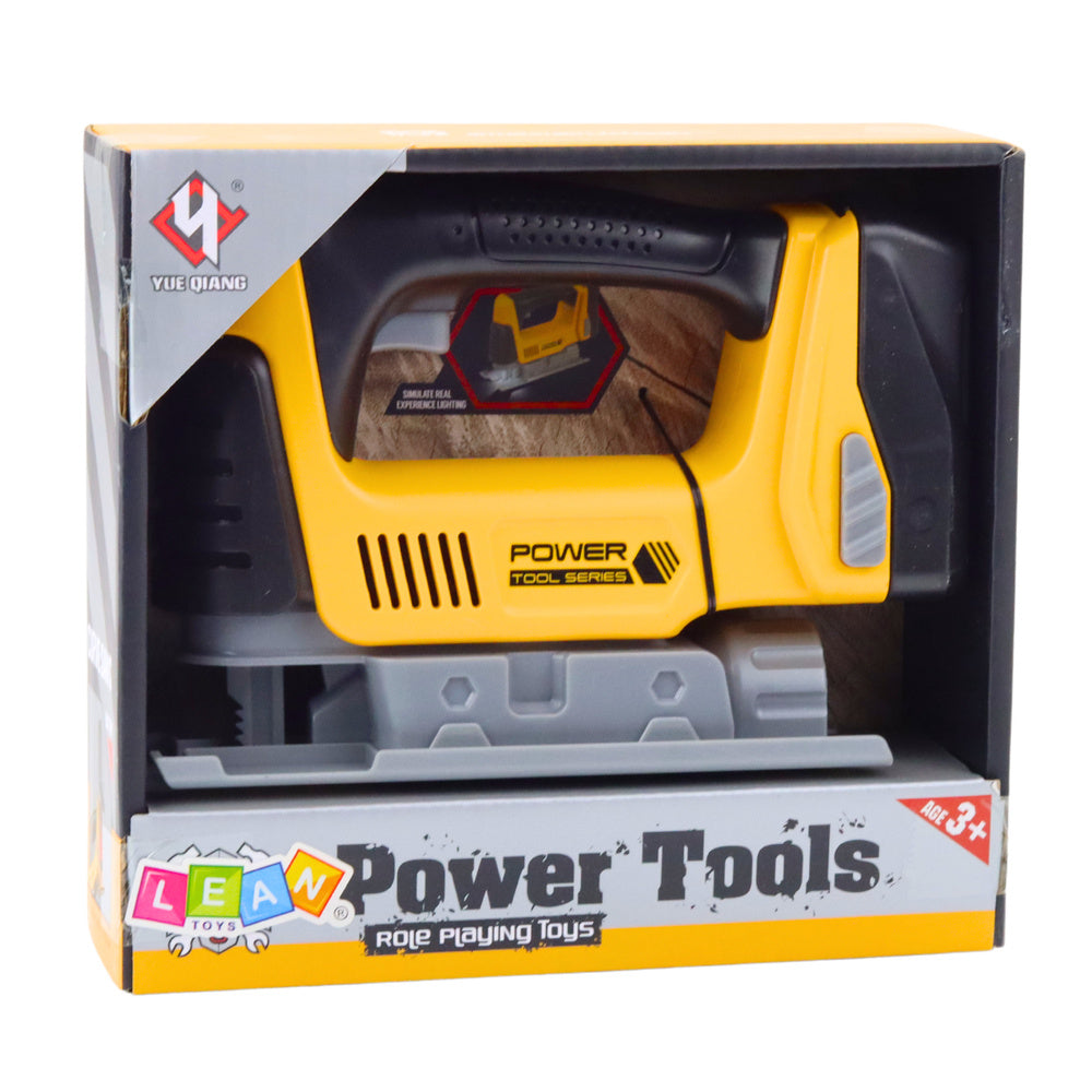 Dětská přímočará pila na baterie s LED světlem žlutá