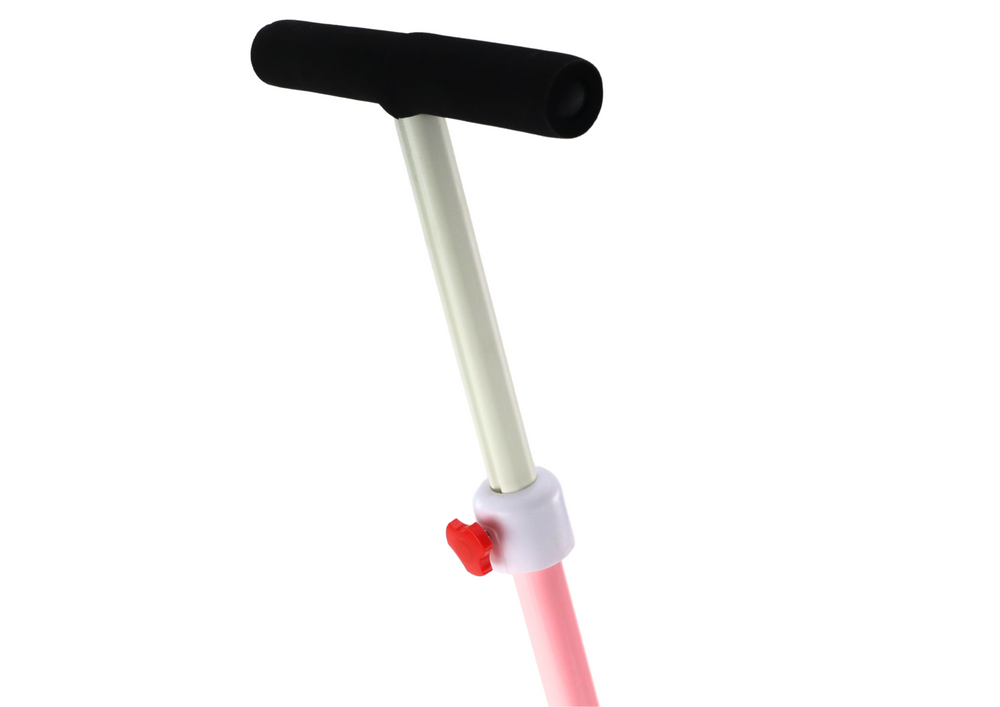 Dětská tříkolka 2v1 s vodící tyčí a pedály růžová – PRO50