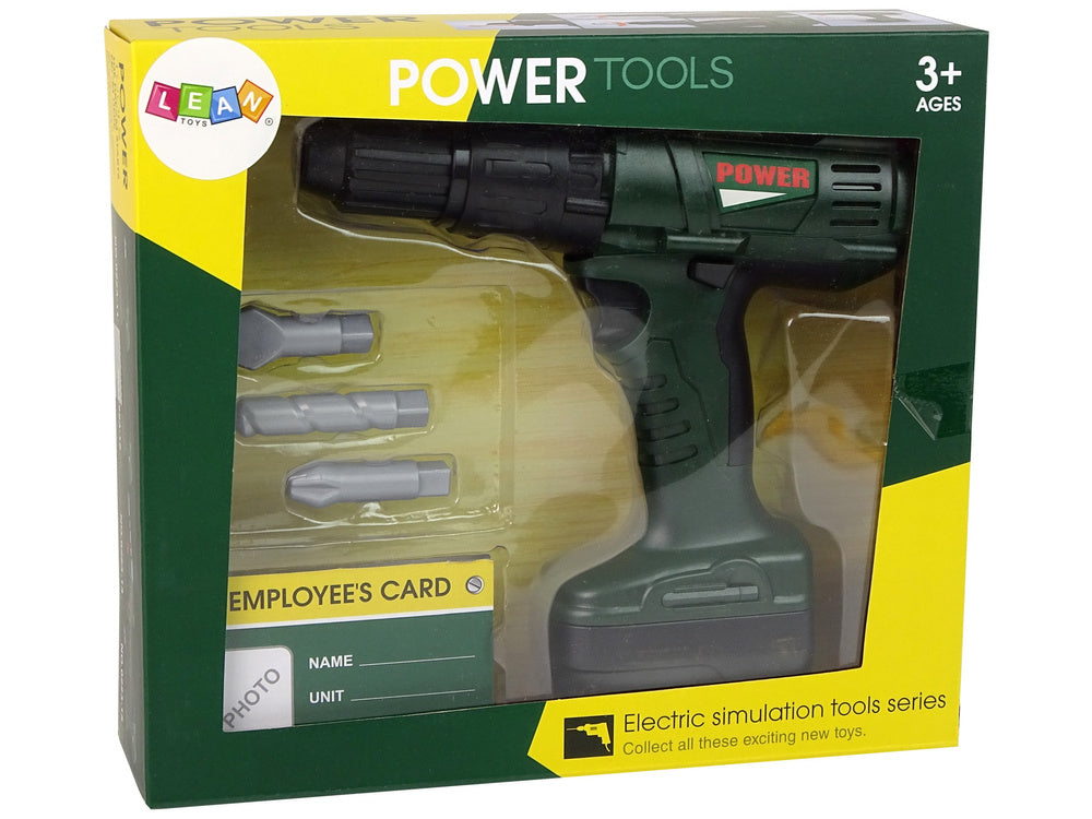 Dětská vrtačka na baterie – s výměnnými vrtáky | zelená