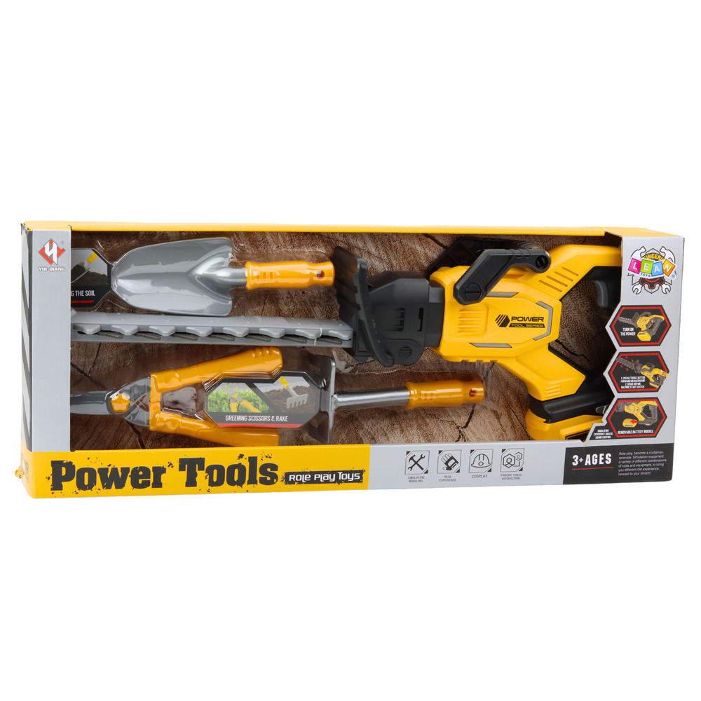 Dětská zahradnická sada s elektrickými nůžkami sekator lopatka