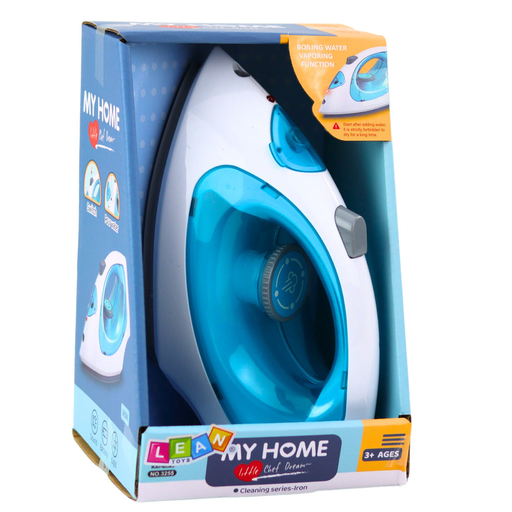 Dětská žehlička s parou světly a zvuky modrá