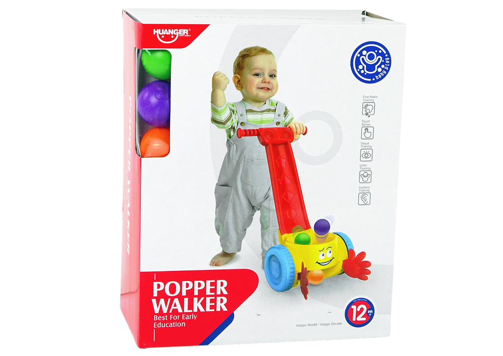 Dětské chodítko sběrač míčků – s čísly a písmeny