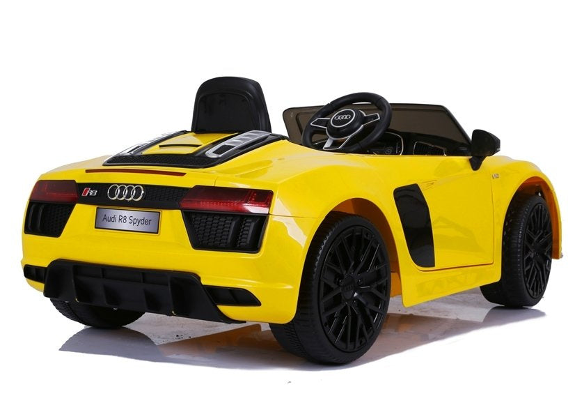 Dětské elektrické auto Audi R8 s dálkovým ovládáním žluté