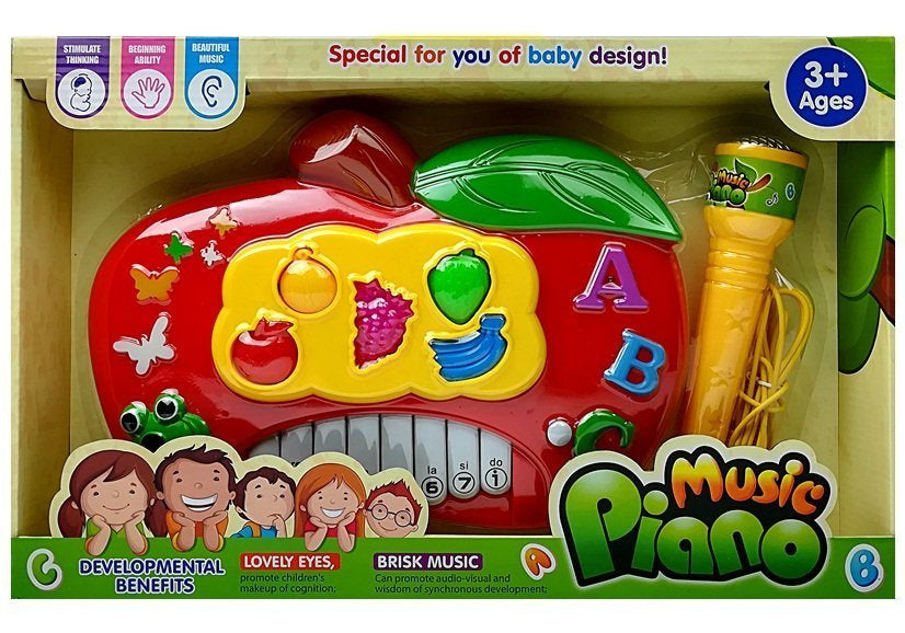 Dětské elektronické pianko s mikrofonem a připojením telefonu