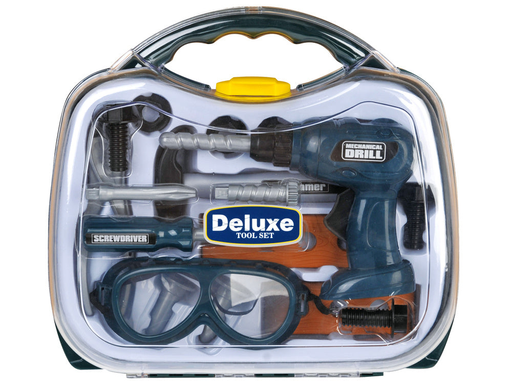 Dětské nářadí v kufříku – s vrtačkou a kladivem | zelené