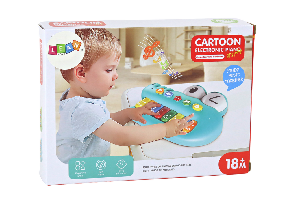 Dětské pianino krokodýl – se zvuky a světly | zelené