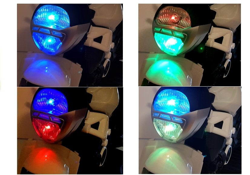 Dětský elektrický motocykl GTM1188 s LED světly zelený