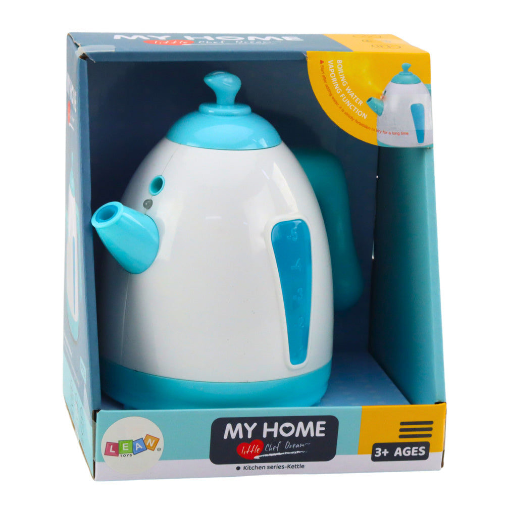 Dětský elektrický rychlovarník s parou světly a zvuky tyrkysový