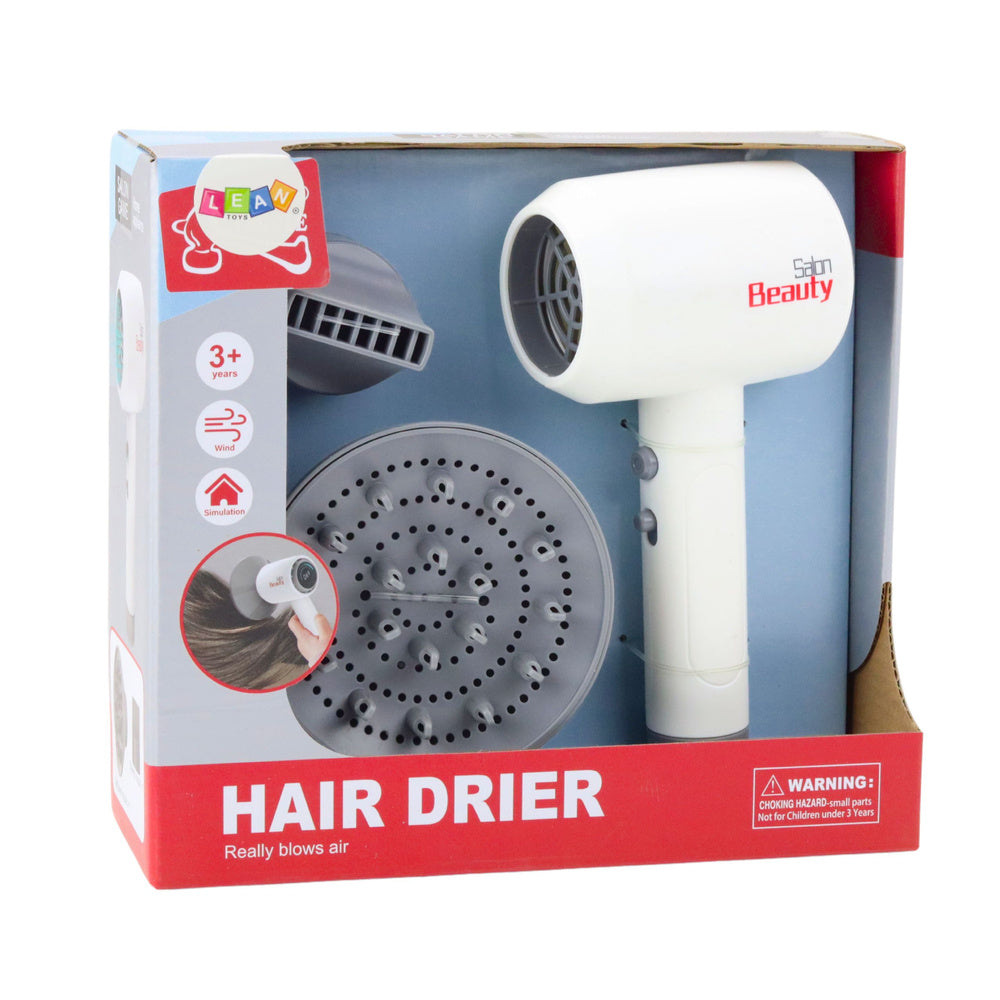 Dětský fén na vlasy – se zvukem a nástavci | bílý