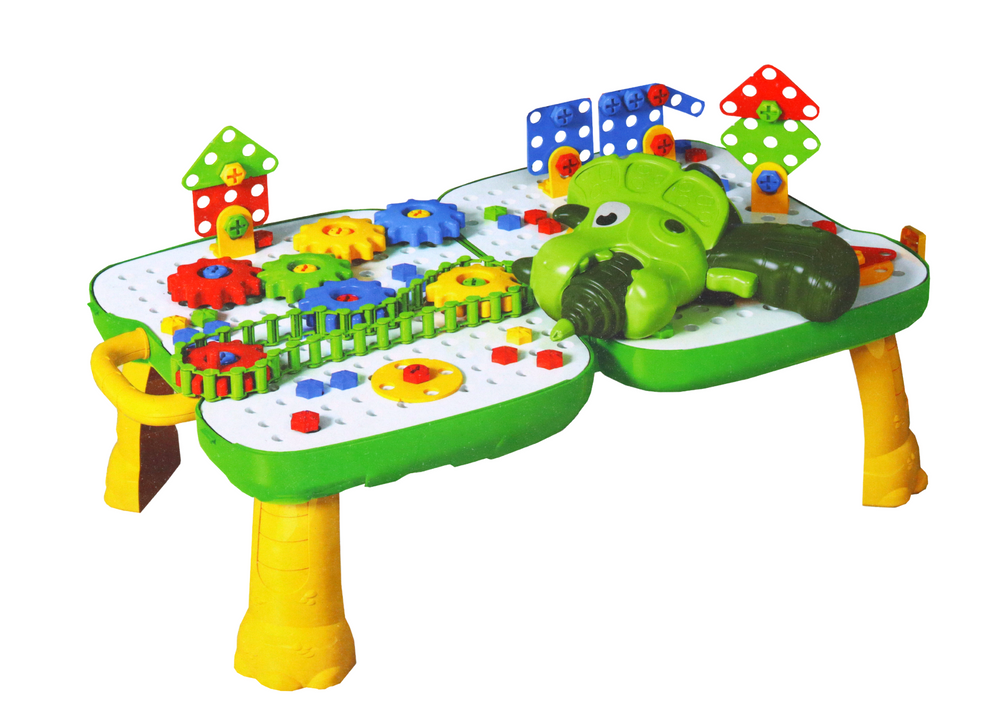 Dětský konstrukční stolek s vrtačkou – dinosaurus 249 dílů
