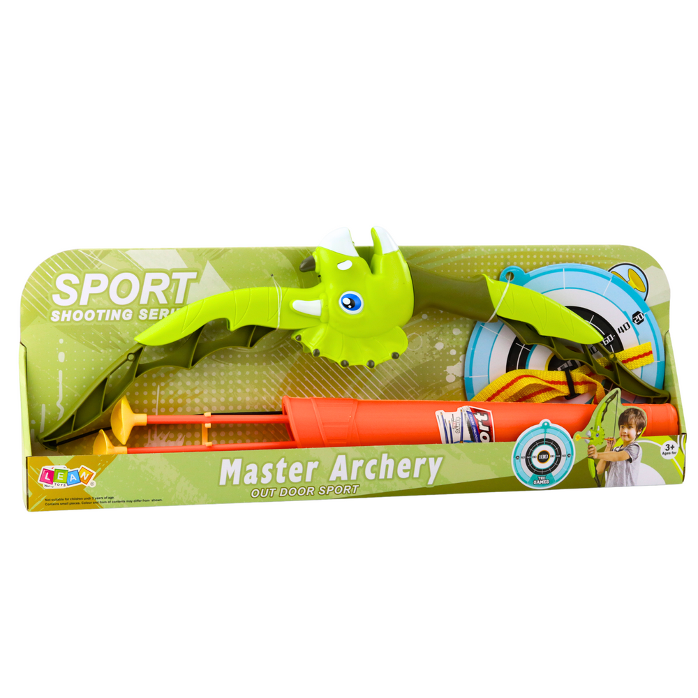 Dětský luk se šípy a terčem – Dinosaurus se světly