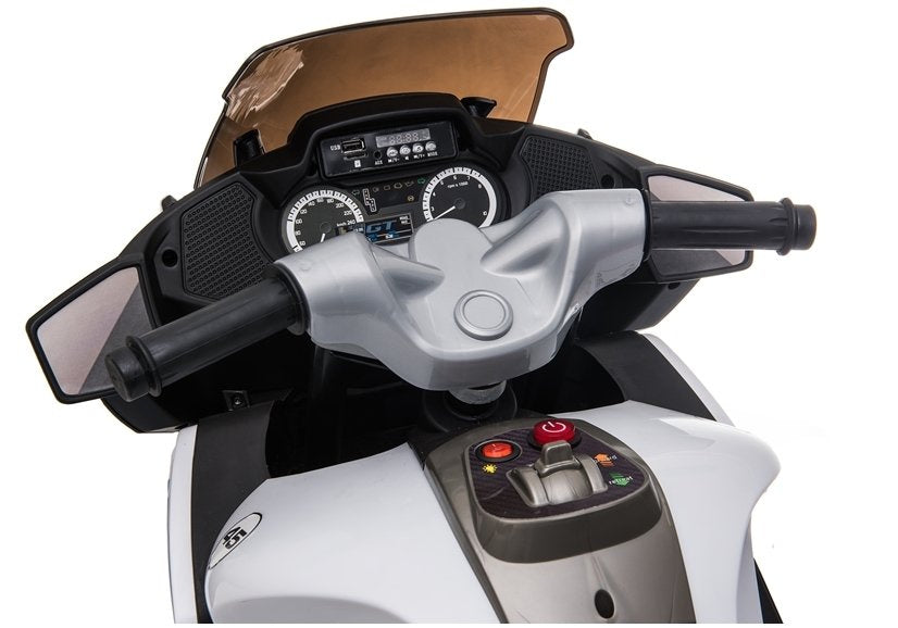 Dětský motorek na akumulator XMX609 s bočními kolečky bílý