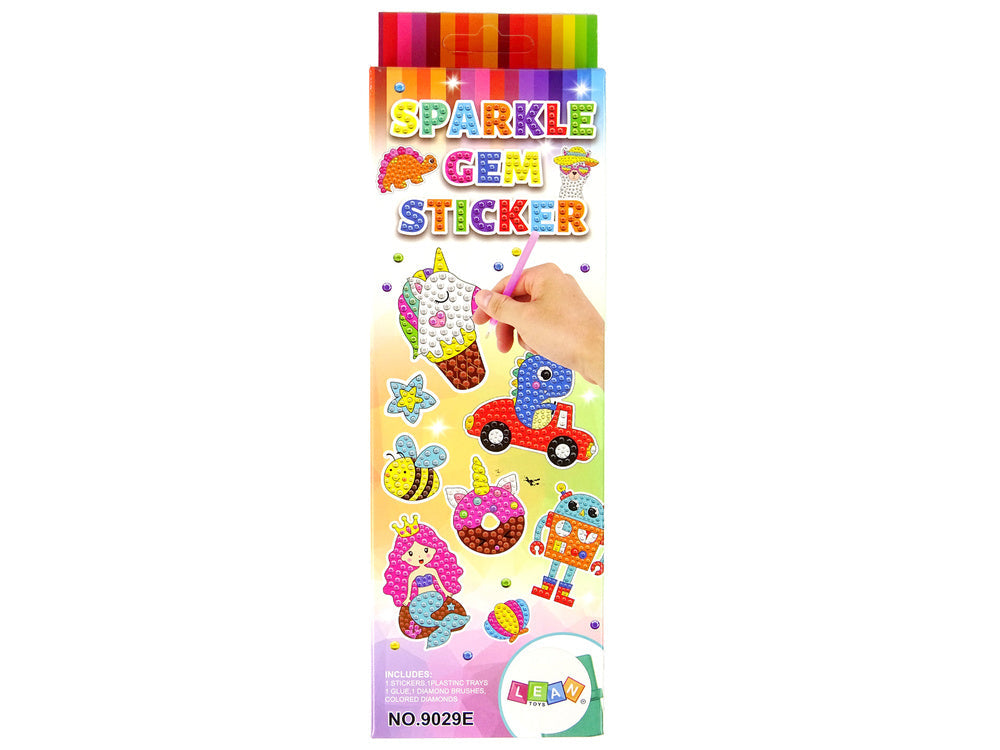 Diamantová mozaika kosmos astronaut – samolepky s kryštálmi