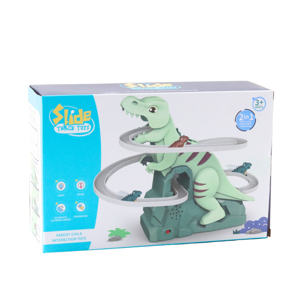 Dinosauří horská dráha se světly a zvuky – sjezdovka s lezením