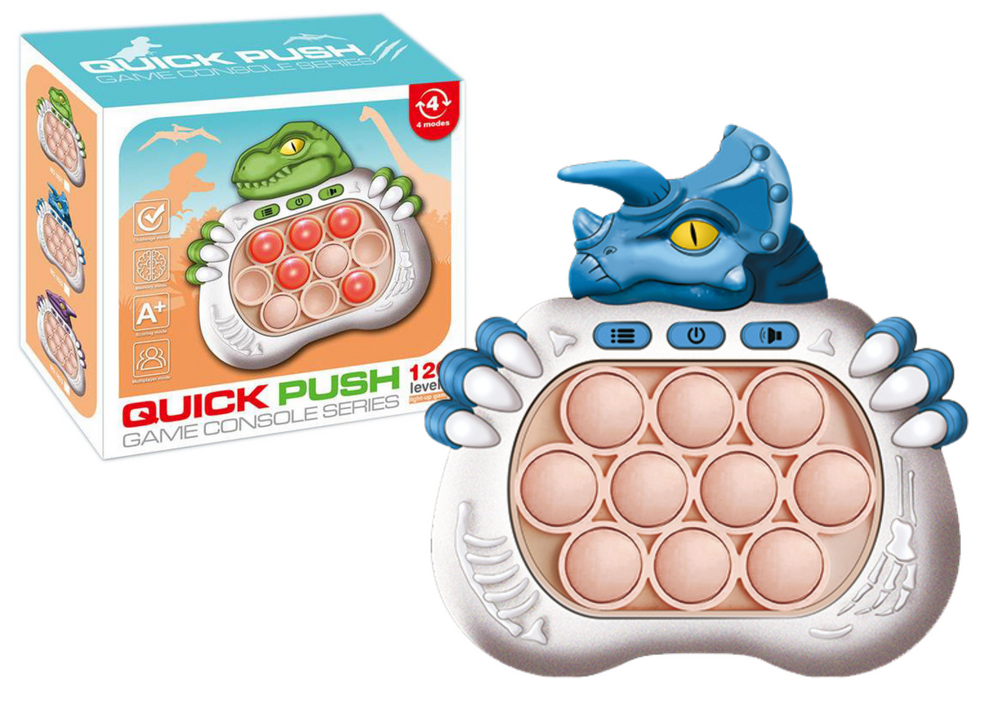 Dinosaurus Pop It se světly a zvuky – modrý | baterie