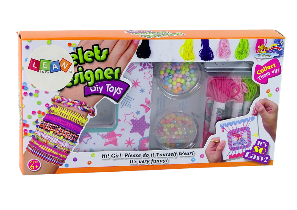 DIY sada na výrobu náramků – s mulinou a korálky