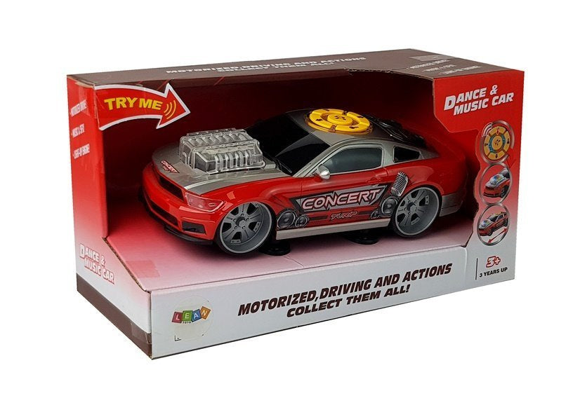 DJ auto s panelem a reproduktory hudba a světla