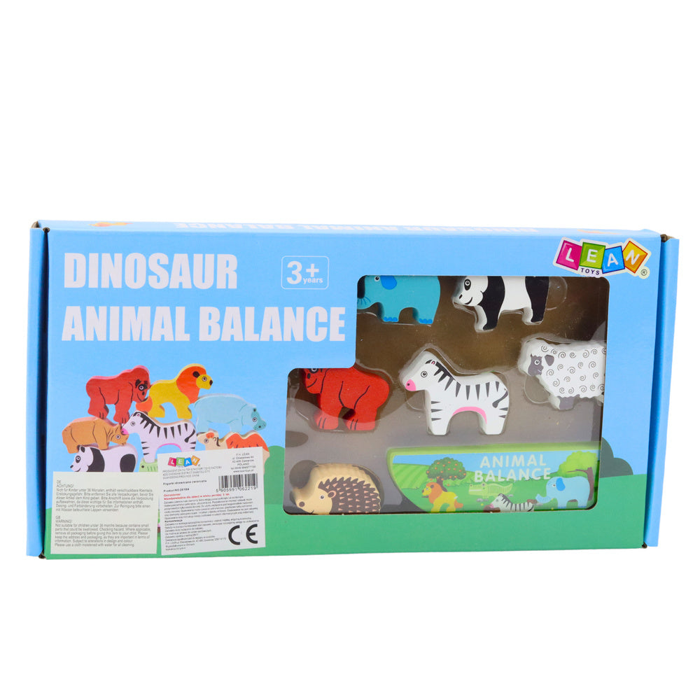 Dřevěná balanční hra se zvířátky Montessori 13 dílů