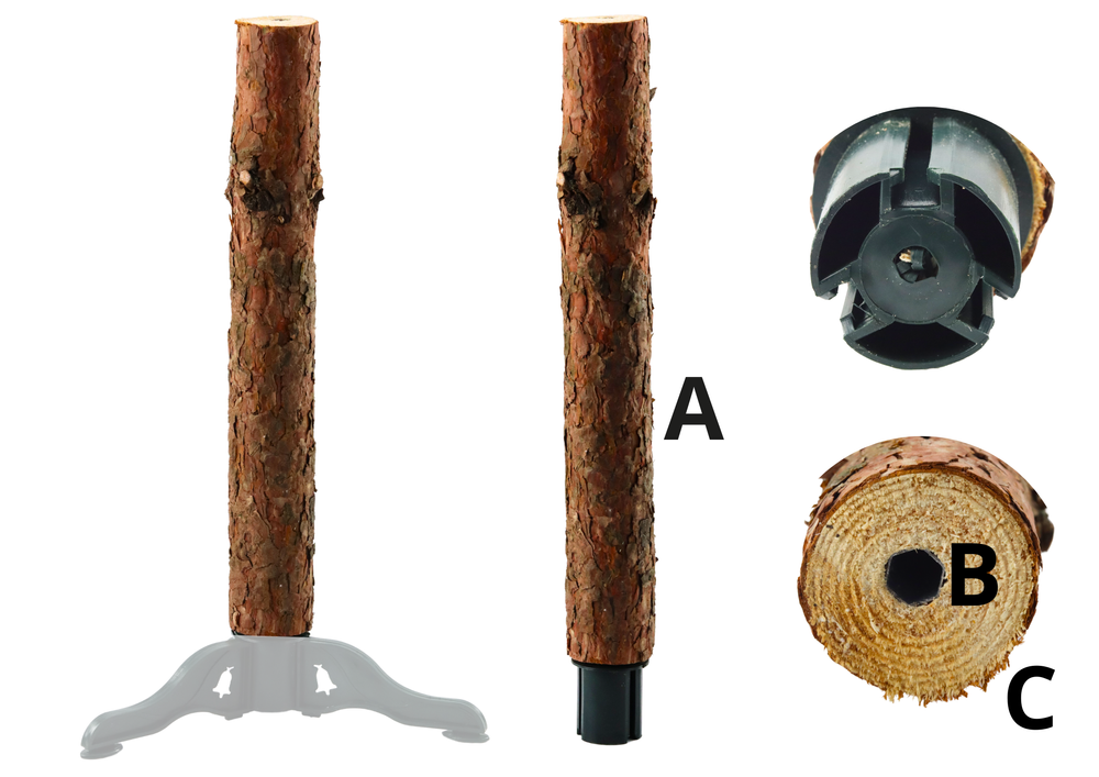 Dřevěný stojan na vánoční stromek se třemi nožičkami