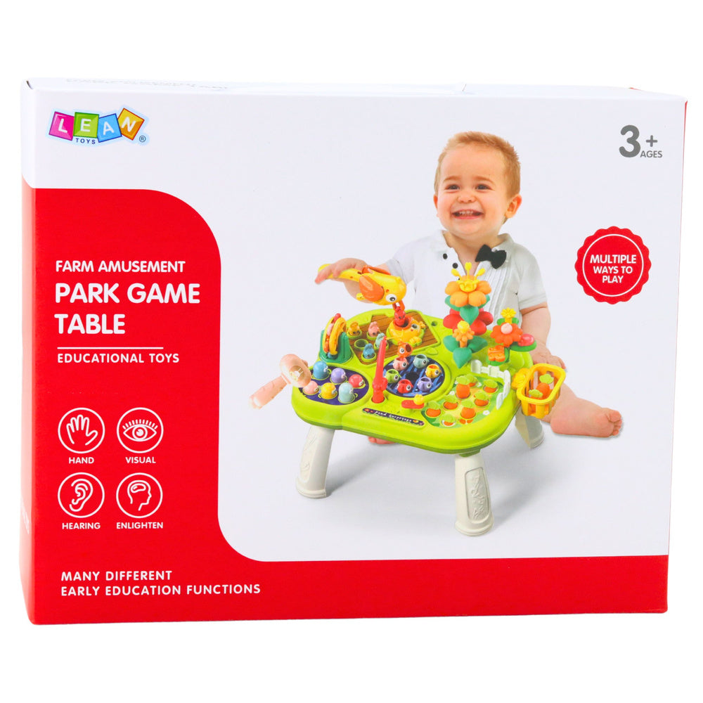 Edukační stolek interaktivní zahrada s rybařením a krtkováním