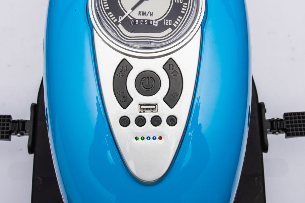 Elektrická motorka trojkolka 24V akumulátor modrá LL6688