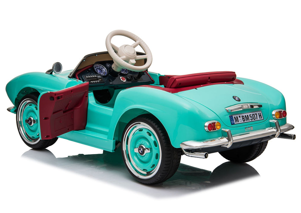 Elektrické autíčko BMW Retro SX1938 pro děti – světle modré