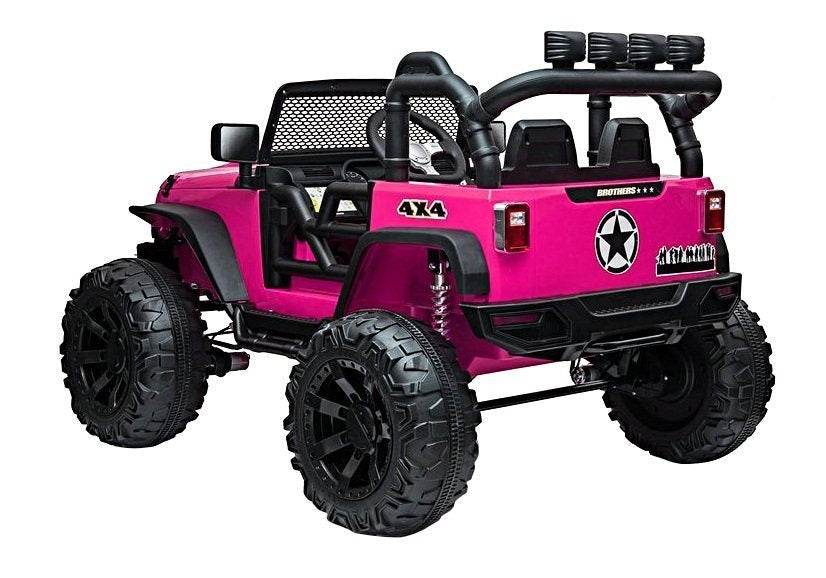 Elektrické auto Jeep JC666 na akumulator lakované růžové