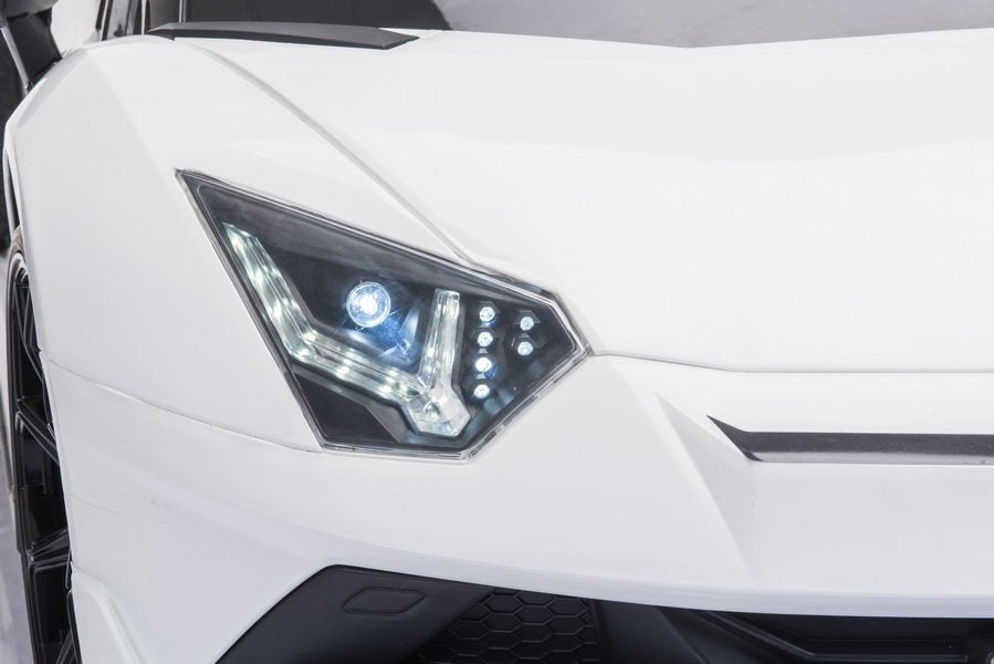 Elektrické auto Lamborghini Aventador na akumulátor – bílé
