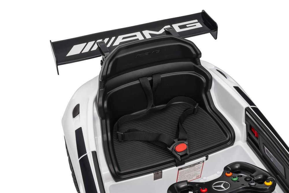Elektrické auto Mercedes AMG GT3 s akumulátorem bílé
