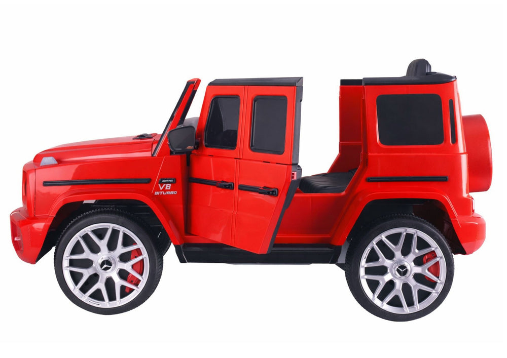 Elektrické auto Mercedes G63 na akumulátor – červené
