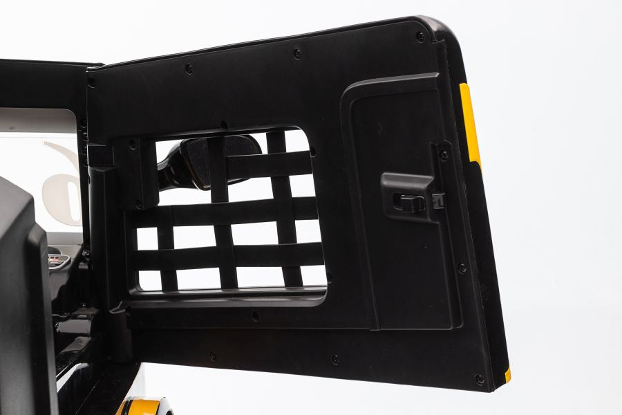 Elektrické auto Mercedes s návěsem a LCD displejem – žluté