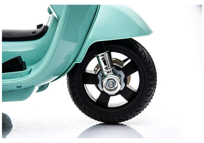 Elektrický skútr na akumulátor pro děti Vespa GTS 300 Mini tyrkysový