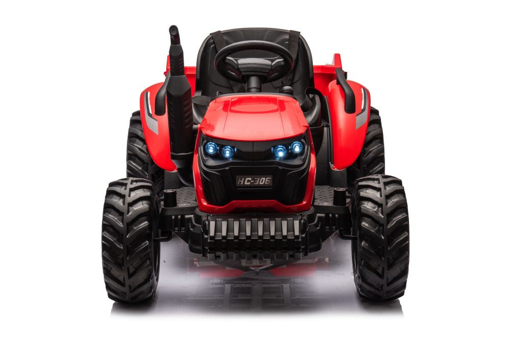 Elektrický traktor HC-306 červený 24V pro děti od 3 let