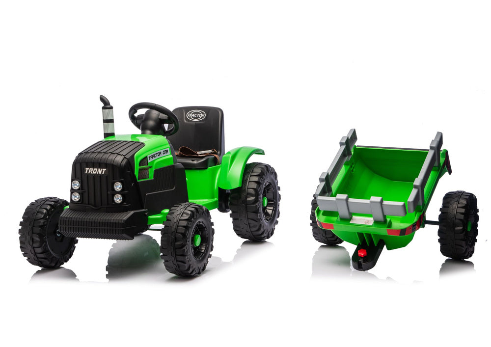 Elektrický traktor s přívěsem pro děti světle zelený 24V – CH9959B