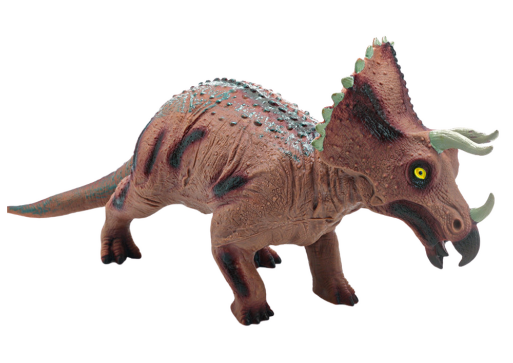 Figurka dinosaura Triceratops – se zvukem 36 cm | hnědá