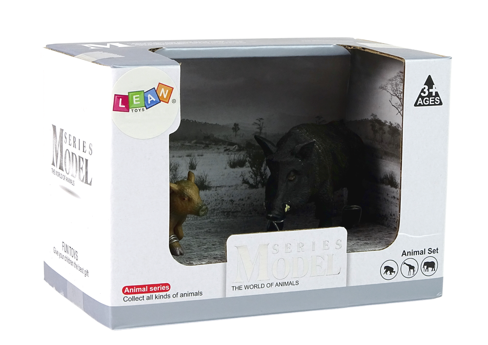 Figurky divočáků s mládětem – sada 2 kusy lesní zvířata