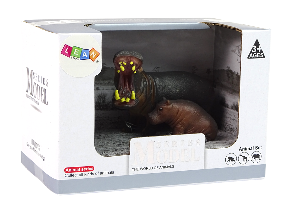 Figurky hrochů sada 2ks – dospělý s mládětem | zvířata