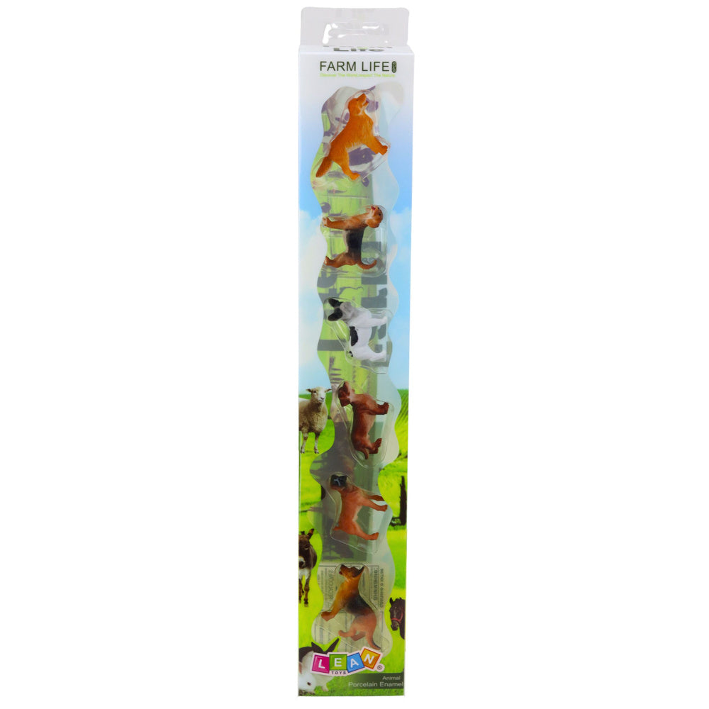 Figurky psů 6 ks – ovčák jamník buldog 4 cm | Farm Life